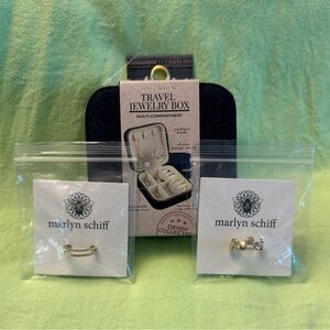 NEW Marlyn Schiff Ring Bundle with Travel Jewelry Box